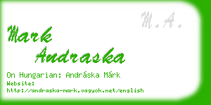 mark andraska business card
